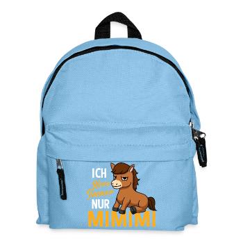 Ich Höre Immer Nur Ein Mimimi Pferd - Kinder Rucksack - Hellblau - Vorne
