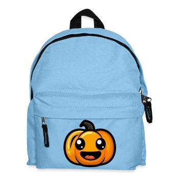 Kürbis Halloween Herbst - Kinder Rucksack - Hellblau - Vorne