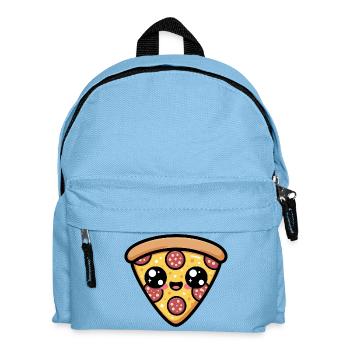 Tranche de pizza mignonne de dessin animé - Sac à dos Enfant - bleu clair - Devant