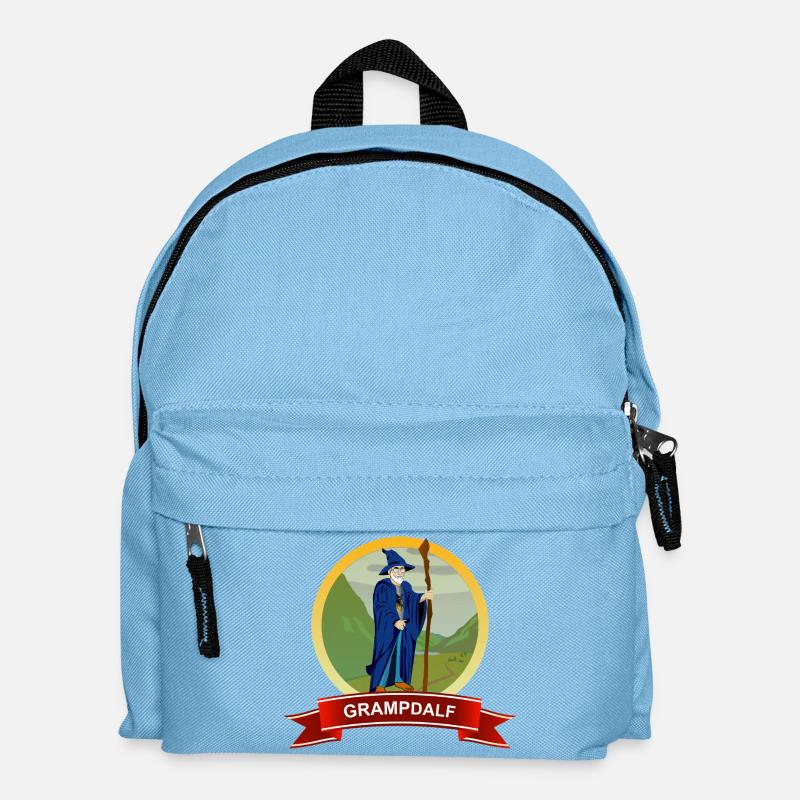 Grampdalf Wizard Crest - Kids' Backpack - light blue