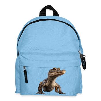Kaiman Krokodil Alligator Reptilien Kroko Kaimane - Kinder Rucksack - Hellblau - Vorne