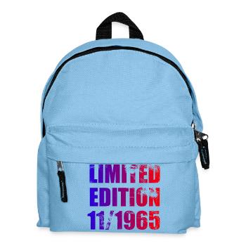 60. Geburtstag Limited Edition 11/1965 - Kinder Rucksack - Hellblau - Vorne