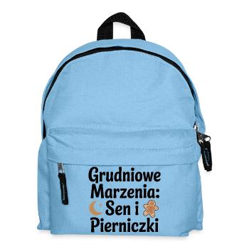 Dezemberträume: Schlaf und Lebkuchen - Kinder Rucksack - Hellblau - Vorne