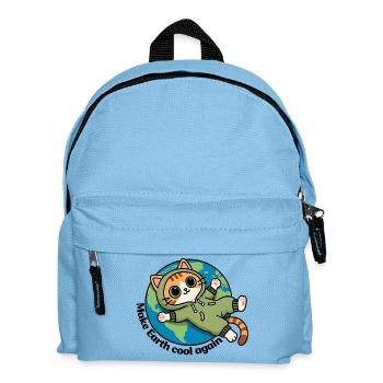 Sauver la planète terre, Make Earth cool again - Sac à dos Enfant - bleu clair - Devant