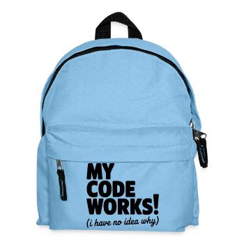 Mein Code funktioniert! (Ich habe keine Ahnung, warum) - Kinder Rucksack - Hellblau - Vorne