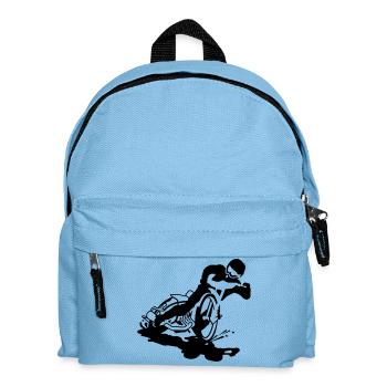 Motocross - Kinder Rucksack - Hellblau - Vorne