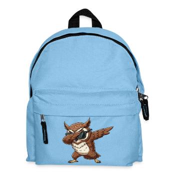 Chouette de dessin animé cool qui tamponne la chouette fauve - Sac à dos Enfant - bleu clair - Devant