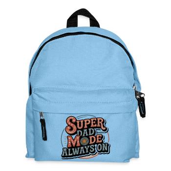 Super Dad Modus Immer Aktiv - Kinder Rucksack - Hellblau - Vorne
