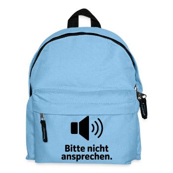 Bitte nicht ansprechen Meme T-Shirt - Kinder Rucksack - Hellblau - Vorne