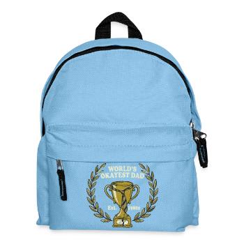 World’s Okayest Dad – Lustiges Vater Design - Kinder Rucksack - Hellblau - Vorne