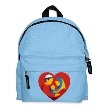 Colorful Muslim Family in Heart - Kids' Backpack - light blue - Front