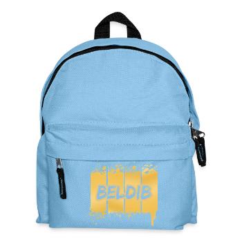 Urlaub Beldib - Kinder Rucksack - Hellblau - Vorne
