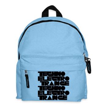 Techno Electro Trance Musik - Kinder Rucksack - Hellblau - Vorne