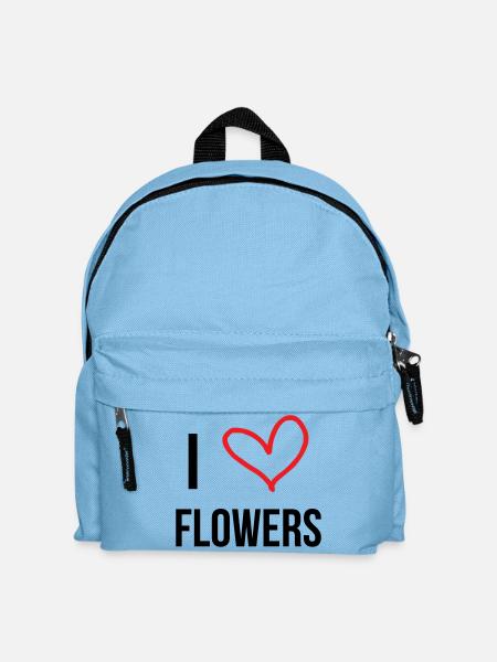 I love flowers, passion, nature and flowers - Kids' Backpack - light blue