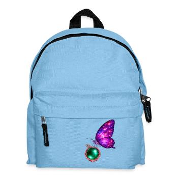 Emerald Rebirth – Cosmic Butterfly - Kids' Backpack - light blue - Front