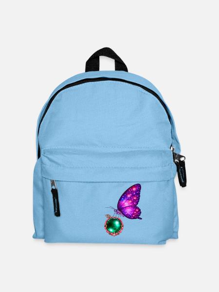 Emerald Rebirth – Kosmischer Schmetterling - Kinder Rucksack - Hellblau