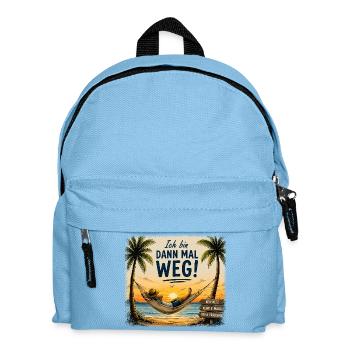  Ich Bin Dann Mal Weg Kein Netz Keine Emails Keine - Kinder Rucksack - Hellblau - Vorne
