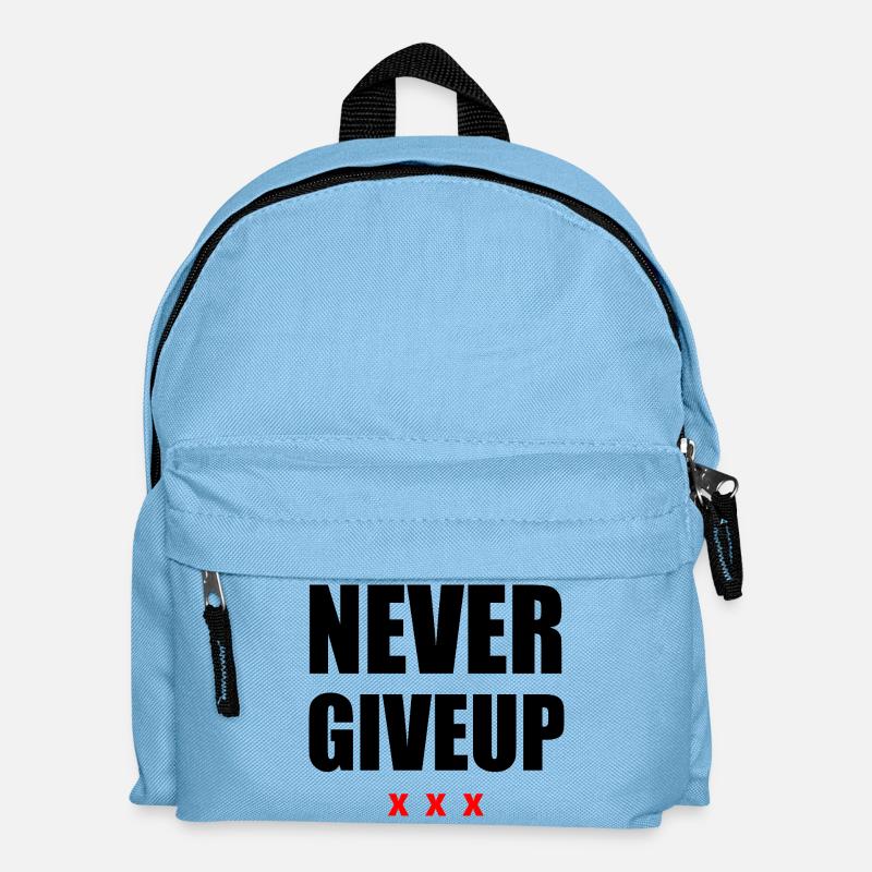 Gib niemals Schwarz/Rot auf - Kinder Rucksack - Hellblau