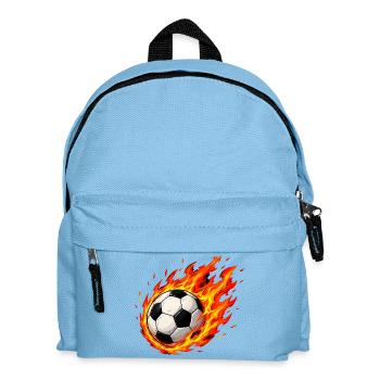 Le football dans le feu - Sac à dos Enfant - bleu clair - Devant