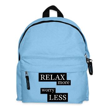 Relax more, worry less - Kids' Backpack - light blue - Front
