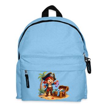 Pirate boy and sock treasure - Kids' Backpack - light blue - Front
