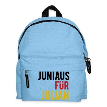 JuniAUS für JuliAN - Fußball Banner 2026 - Kinder Rucksack - Hellblau - Vorne