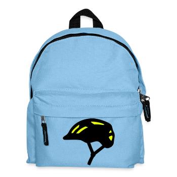 Bicycle Helmet Silhouette - Kids' Backpack - light blue - Front