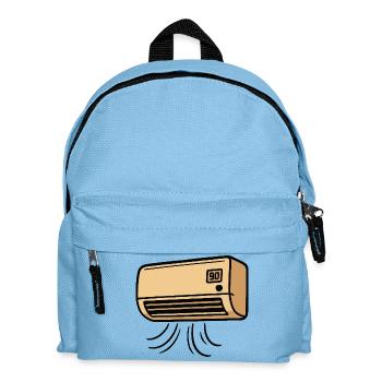 AC retro cartoon with paws - Kids' Backpack - light blue - Front