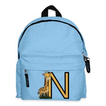 Giraffe and Nb Sticks Cartoon - Kids' Backpack - light blue - Front