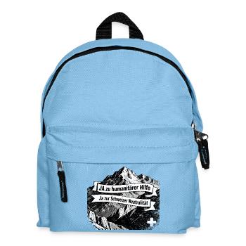 JA zu humanitarer Hilfe - Ja zur Neutralität - Kinder Rucksack - Hellblau - Vorne