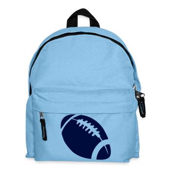 Dunkles Football Stitch-Design - Kinder Rucksack - Hellblau - Vorne