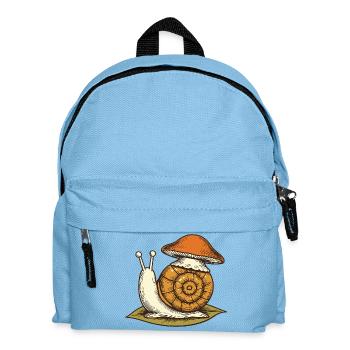 Schnecke mit Pilzhut - Kinder Rucksack - Hellblau - Vorne