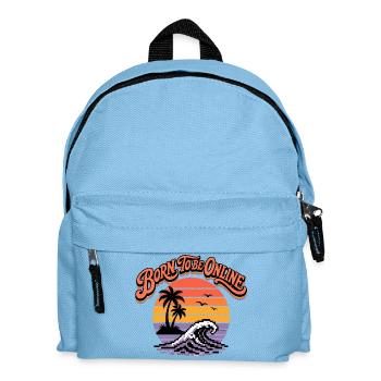 Born to Be Online Retro Sunset Surf - Kinder Rucksack - Hellblau - Vorne