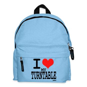 i love turntable by wam - Sac à dos Enfant - bleu clair - Devant