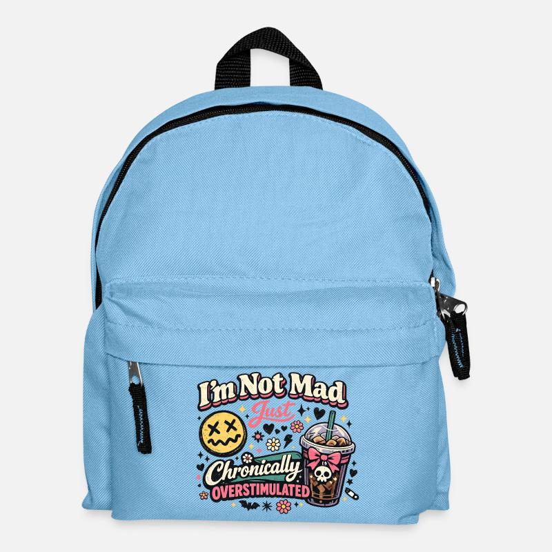 I'm not crazy, chronically overstimulated - Kids' Backpack - light blue