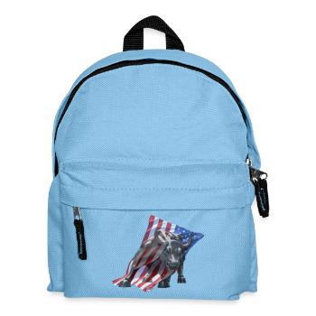 Börsenbulle von der Wall Street - Kinder Rucksack - Hellblau - Vorne