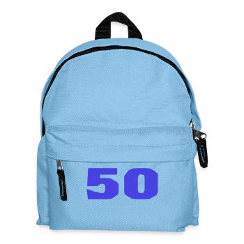 50. 50 ANS. 50e ANNIVERSAIRE. ANNIVERSAIRE 50 ANS. - Sac à dos Enfant - bleu clair - Devant