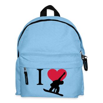 I Love Snowboarding - Kids' Backpack - light blue - Front