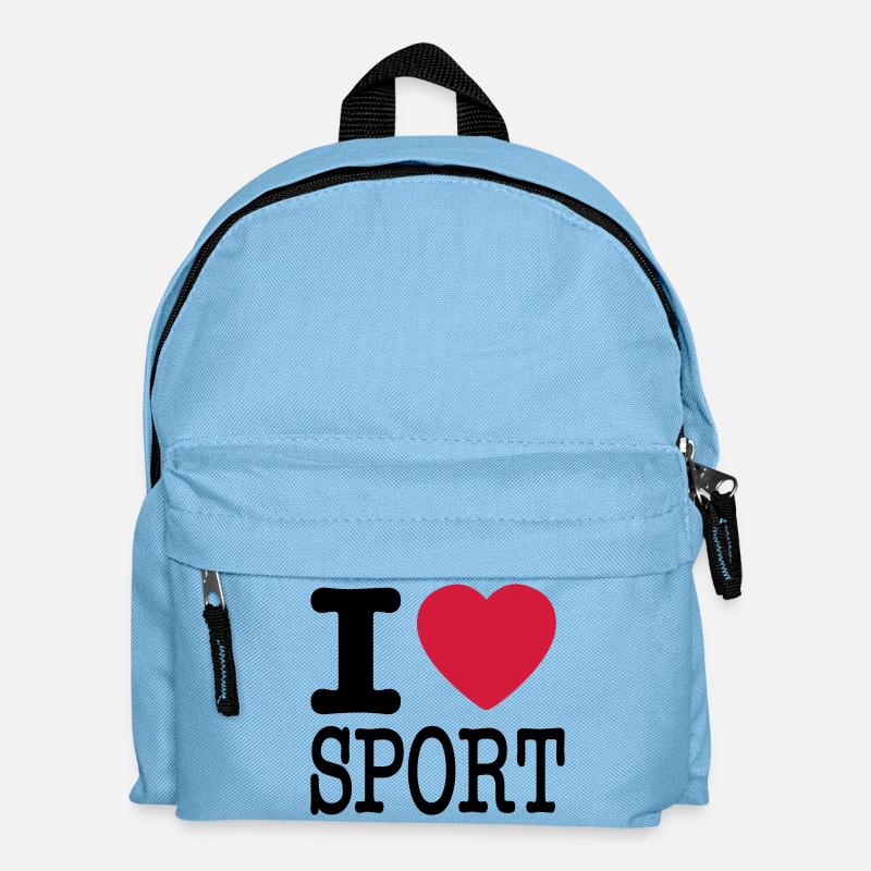 Ich liebe Sport - Kinder Rucksack - Hellblau