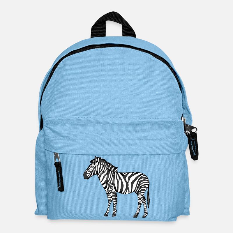 Zebra - Kinder Rucksack - Hellblau