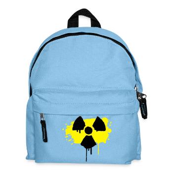 Radioaktiv Zeichen als Graffiti - Kinder Rucksack - Hellblau - Vorne