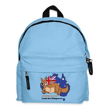 Känguru - Kinder Rucksack - Hellblau - Vorne