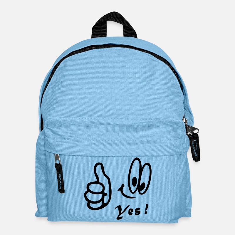 Number One , Yes, Comic - Kinder Rucksack - Hellblau