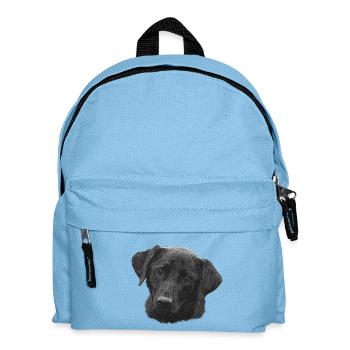 labradorkopf Leinwand, süßes hundemotiv - Kinder Rucksack - Hellblau - Vorne