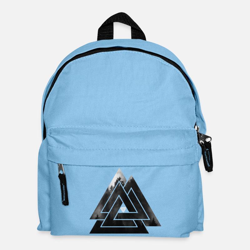 Valknut Wikinger Symbol - Kinder Rucksack - Hellblau