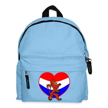 Lion hollandais au cœur rouge blanc bleu - Sac à dos Enfant - bleu clair - Devant