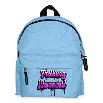 Freiburg Schwarzwald Design - Kinder Rucksack - Hellblau - Vorne