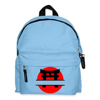 Tori japanese gate with sun - Kids' Backpack - light blue - Front