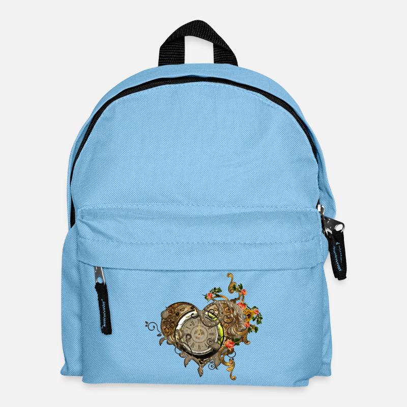 Wunderbare Steampunk-Uhr - Kinder Rucksack - Hellblau