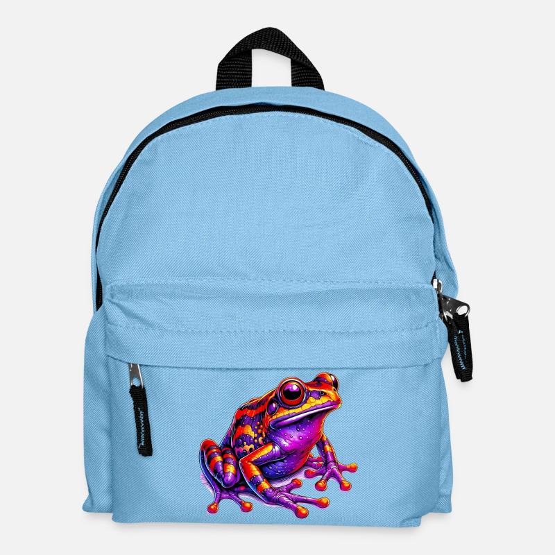 Frosch - Kinder Rucksack - Hellblau